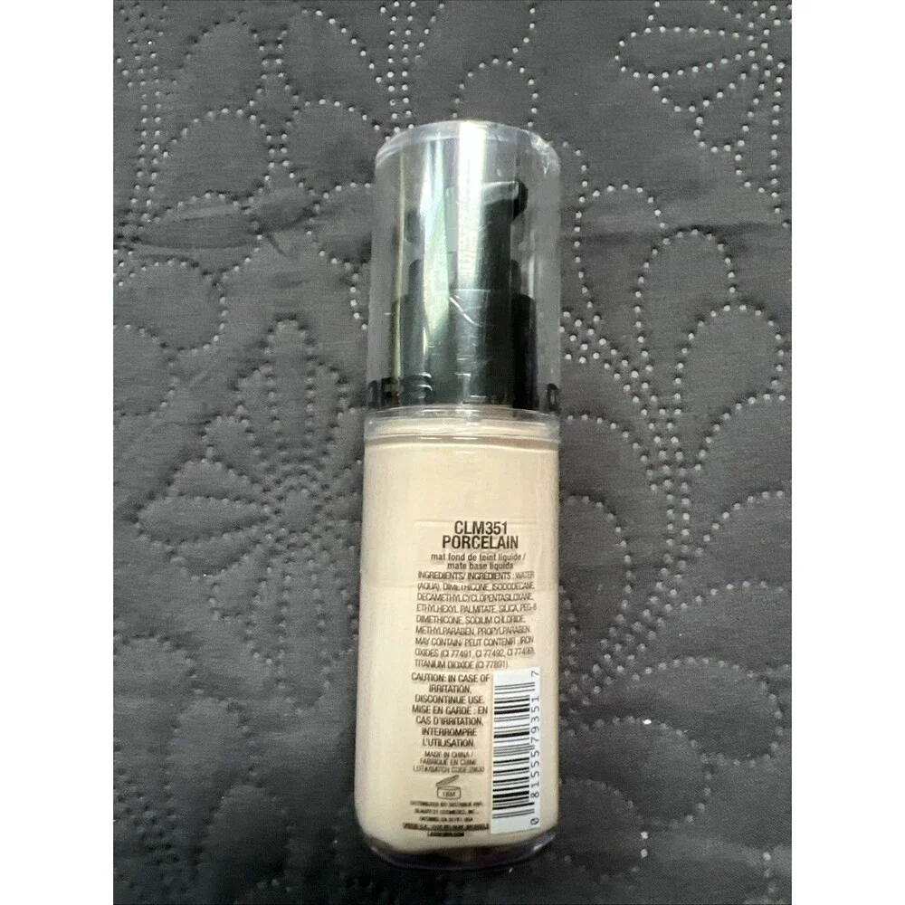 L.A.COLORS Truly Matte Long Wearing High Pigment Foundation CLM351 Porcelain NEW